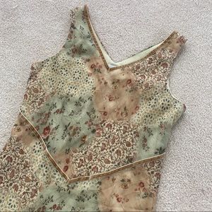 vintage earthy floral maxi dress 🌿